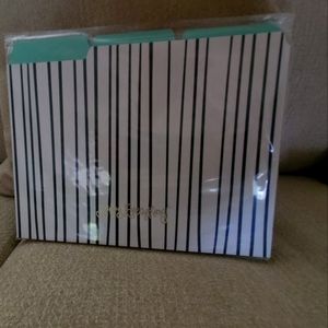 Happy Everything Black Striped set of 6 File Folders, Brand new